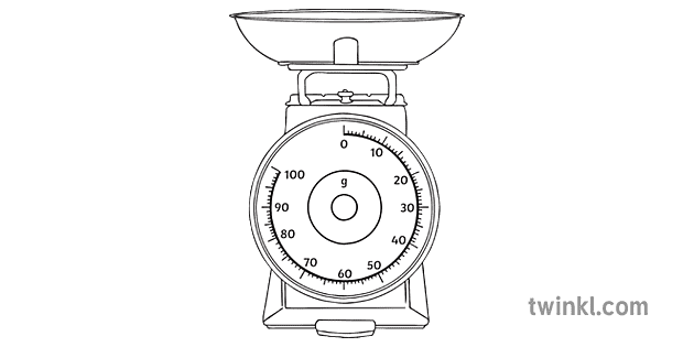 Dial Scale Scales No Dial Blank KS2 Black and White Illustration - Twinkl