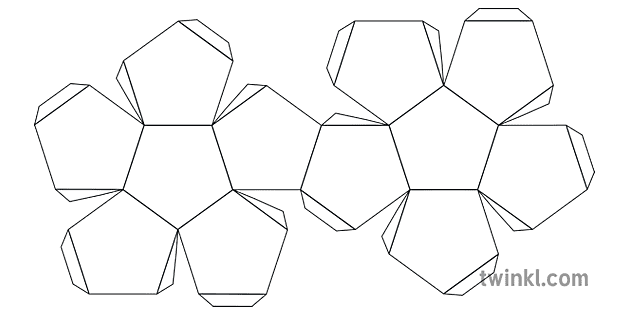 Dodecahedron Net Illustration - Twinkl