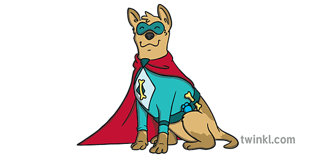 Dog Superhero Animal Canine Hero Heroes Character KS1 رسم - Twinkl