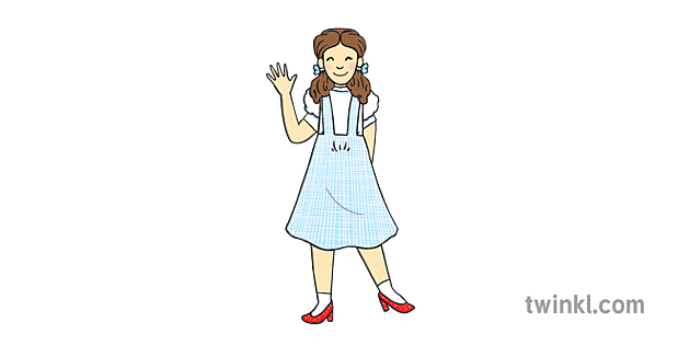 Dorothy Wizard Of Oz Girl Dress Ks1 Illustration Twinkl