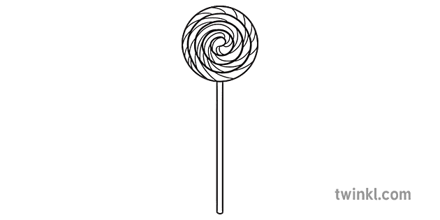 eyfs ks1 lollipop sweets food candy lolly sugar black and white rgb