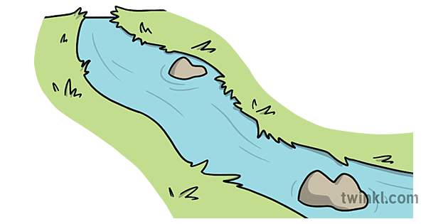 eyfs aliran pemandangan pemandangan sungai Illustration - Twinkl