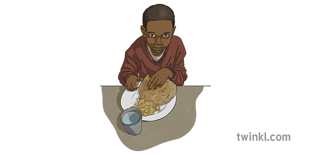 खाना बच्चा गरीबी विकास देश खाना भोज अस्ट्रेलिया ks2 1 Illustration - Twinkl