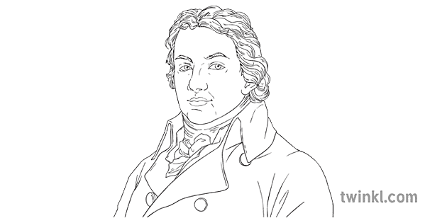 edward jenner portrait history ks2 czarno bialy rgb Illustration - Twinkl