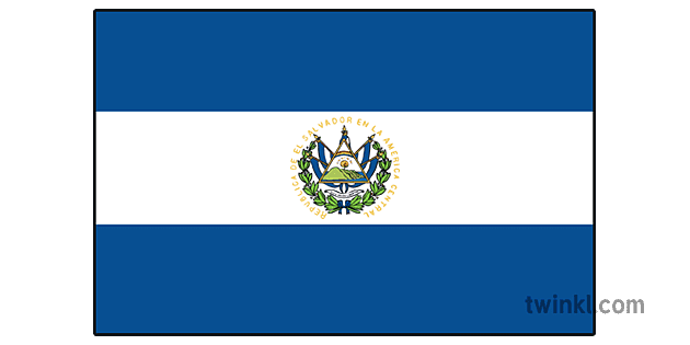 el Salvador flagga flaggor ks1 Illustration - Twinkl