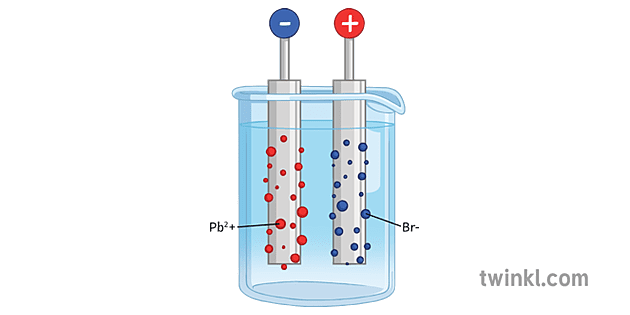 溴化铅科学化学图二次电解 Illustration Twinkl