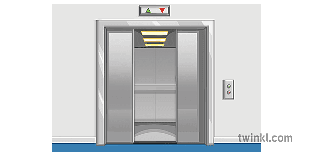 Elevator Door Lift Secondary Illustration - Twinkl