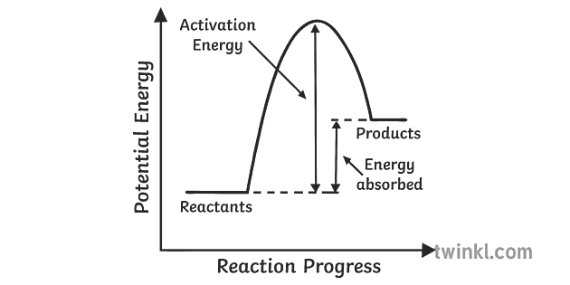 Endothermic Reaction Pathway Diagram