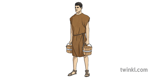 Enslaved Roman Man Illustration Twinkl