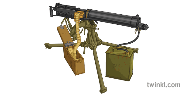 Perang Dunia Pertama British Vickers 303 Machine Gun Ww1 Senjata Tentera