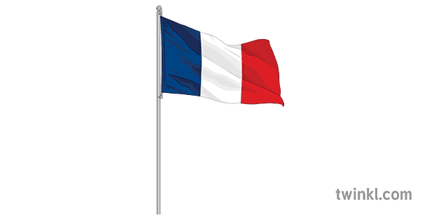 Fluttering French Flag General Ieithoedd Country France Pshce Secondary