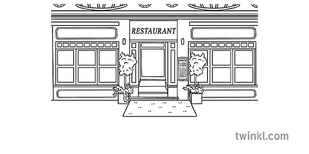 food restaurant background classy dinner phonics eyfs black and white rgb