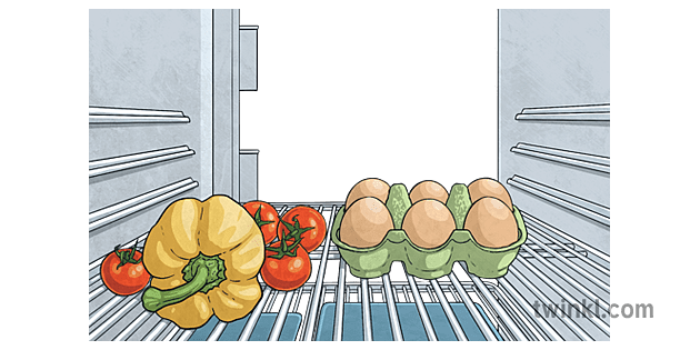 Fridge Interior Food Kitchen Mothers Day Usa Topics Ks2 1 Ilustración