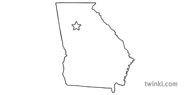 georgia outline usa state map atlanta capital ks1 dudu ati funfun