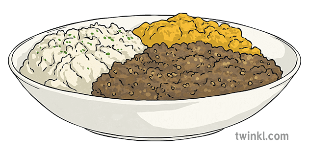 haggis neeps and tatties clipart house