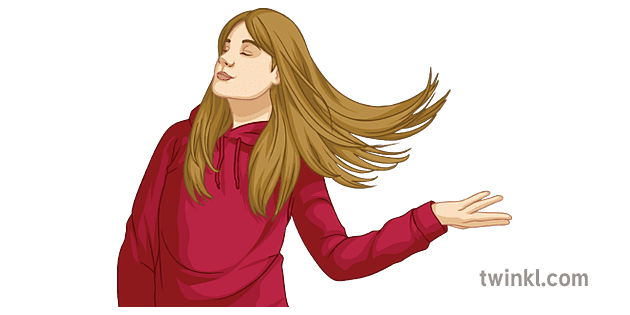 Hair Flick Girl Hairstyle General People Secondary Illustration - Twinkl