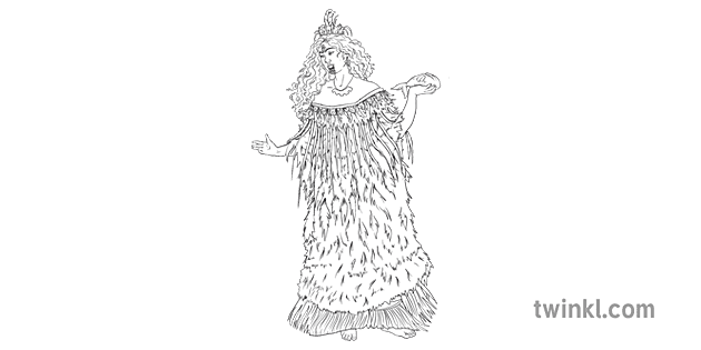 hine takurua dewi usum maori mitologi awéwé geulis ks2 hideung bodas rgb
