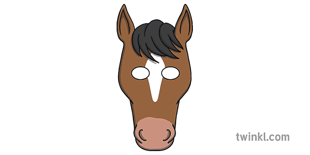 Horse Face Photo Booth Mask Cut Out Object Mask Kentucky Derby Animal