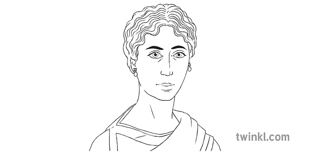 Hypatia Black And White Illustration Twinkl