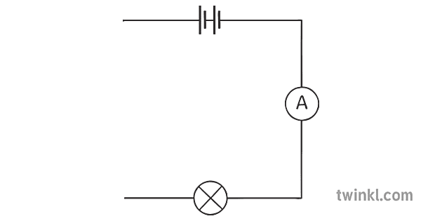 teu lengkep circuit ammeter bohlam batré listrik élmu sekundér bw rgb