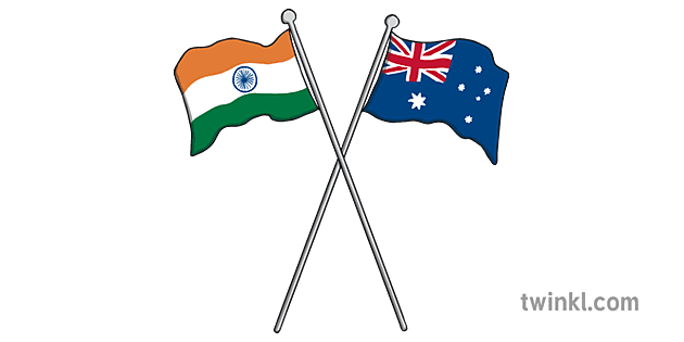 indiske og australske flag ks1 Illustration - Twinkl