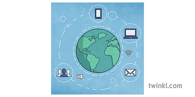 Internet Network Diagram Illustration - Twinkl