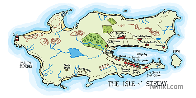 Isle Of Struay    Katie Morag Map Fiction Story Setting KS1 