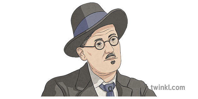 詹姆斯 乔伊斯肖像人人爱尔兰诗人英语ks2 Illustration
