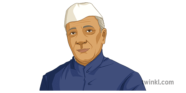 jawaharlal nehru retrato história secundária Illustration - Twinkl