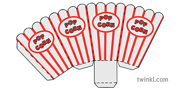 Popcorn Box Printable Template Pdf