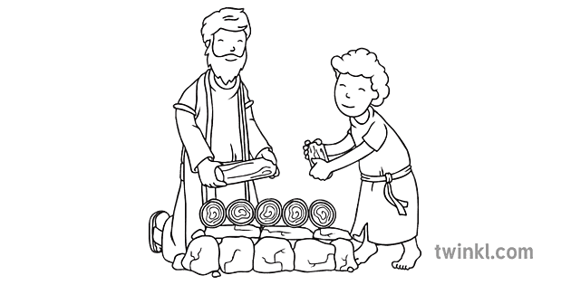 ks1 abraham and isaac story powerpoint english building pyre bw rgb