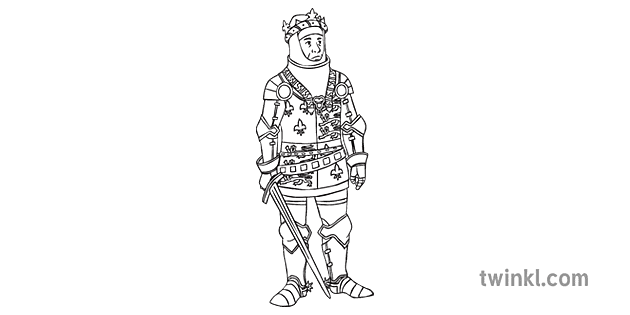 Ri Henry V History Agincourt 100 Years War Secondary Bw Rgb Illustration