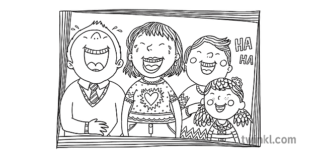 笑4月愚人正念着色1 Illustration Twinkl