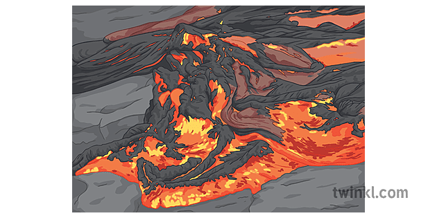 Lava Illustration Twinkl