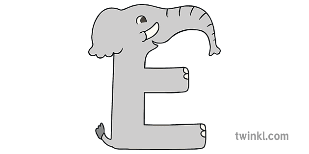 Letter E Elefante Elephant Spanish Alphabet Animals KS1