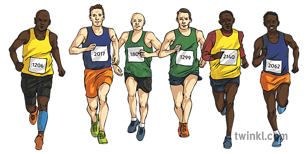 Line-of-Marathon-Runners---Sport-Fitness