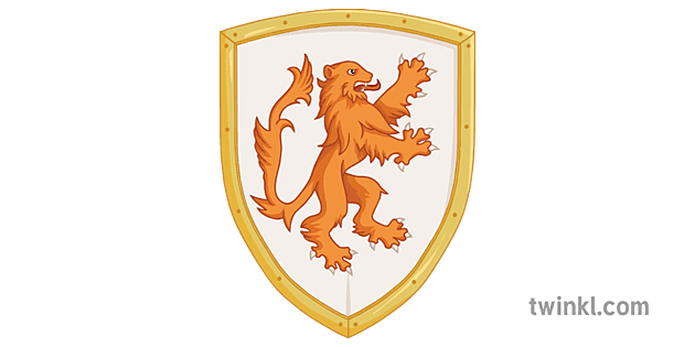 狮子盾黄金历史贴纸中学 Illustration Twinkl