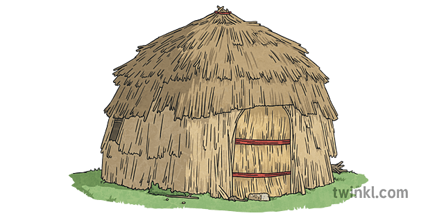 Little Pigs Straw House Png Illustration - Twinkl