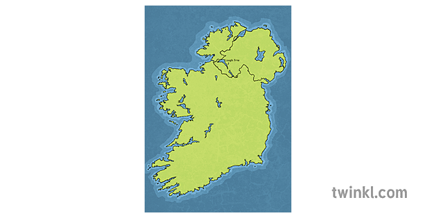 Lough Erne On A Map Illustration Twinkl   Lough Erne On A Map 