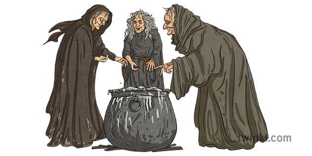 macbeth witches shakespeare english ks2 Illustration - Twinkl