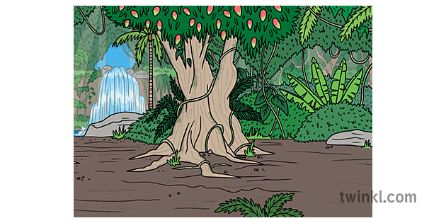 Mango Tree Background Black Lines Illustration - Twinkl