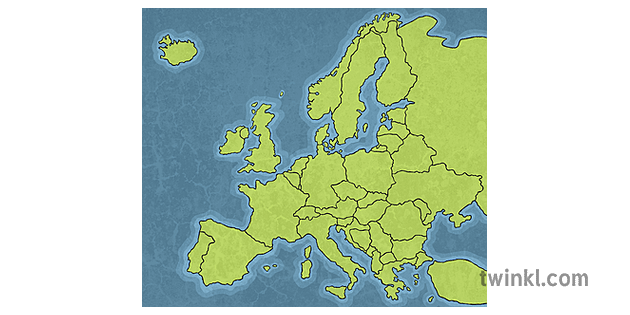 мап оф еуропе бланк еуропе даи тхемес геограпхи кс2 1 Illustration - Twinkl