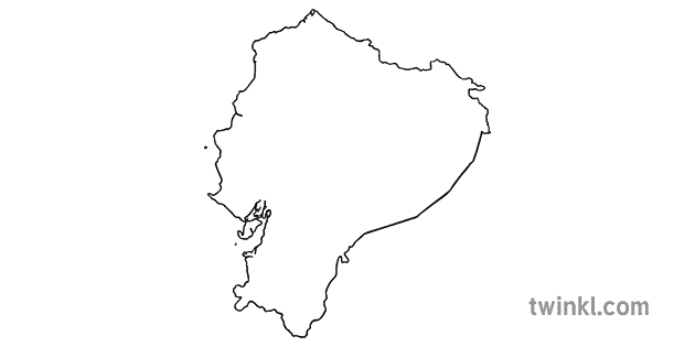 Mapa Contorno Do Equador País Formas Bandeira Continentes Ks1 Preto E Branco 9906