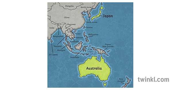 Map Montre Japon ak Ostrali ver 2