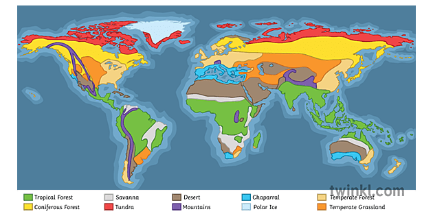 Biome Map Of Asia Map Of Asias Biomes Asia Ks3 Illustration - Twinkl