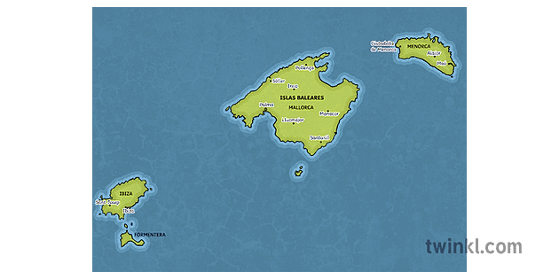 Map Of Balearic Islands Illustration Map Of Balearic Islands