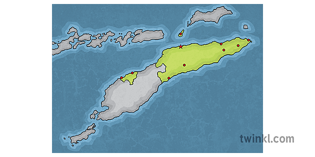 map of east timor no text timor leste maps geography ks2 Illustration -  Twinkl