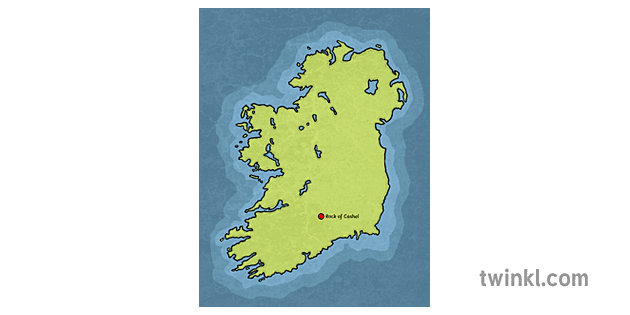 Rock Of Cashel Map Map Of Ireland Showing Rock Of Cashel Illustration - Twinkl