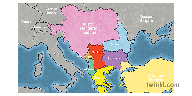 Map of the Balkans Illustration - Twinkl