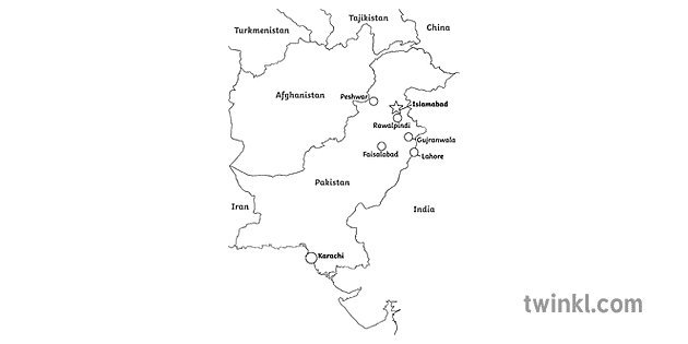 pakistan kartta kaupunkien kartta ks2 vuosi 6 hass maantiede aasia  oppitunti 4